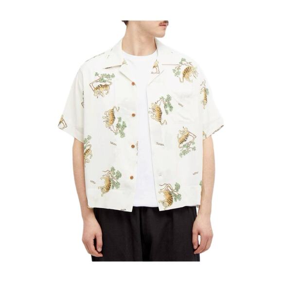 Visvim Copa Silk Vacation Shirt White Tiger Japan - Picture 1 of 9